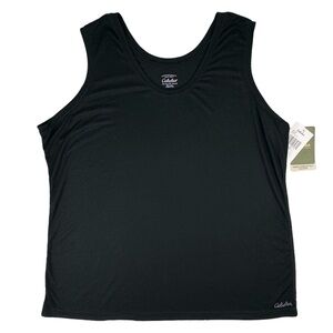 Cabela's Women's 2X Vermillion Falls Tank Top Black Wicking UPF‎ Anti-bacterial